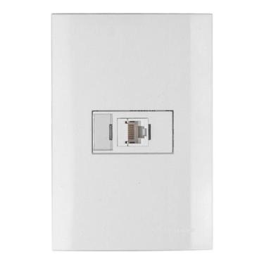 Imagem de Conjunto Montado Sleek 4x2 1 Tomada De Informática RJ45 Margirius - Lc