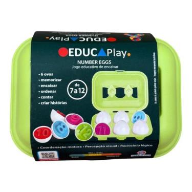 Imagem de Brinquedo de Encaixe de Ovos de 7 a 12 e Cores c/6 Polibrinq