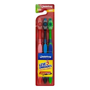Imagem de Escova Dental Macia Jadefrog Popmax 3 Unidades