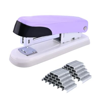 Imagem de Temiary Grampeador, grampeador de metal de mesa com 2000 grampos padrão, capacidade para 25 folhas, grampeador de um dedo, sem atolamento, grampeadores sem esforço para sala de aula, escritório ou