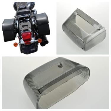 Imagem de TOPZONE Compatível com Suzuki Motorcycle VL800 Intruder Volusia 2001; 2002; 2003; 2004; Luz traseira de freio LED Idicador de seta integrado (1. lente apenas, fumaça)