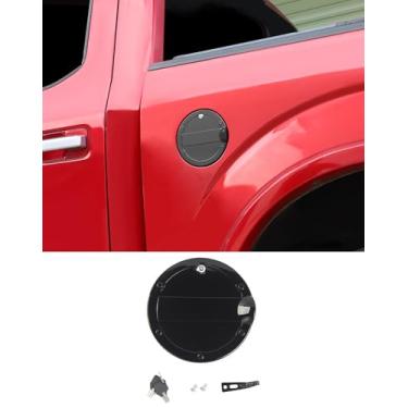 Imagem de Hoolcar Tampa da porta do tanque de enchimento de gás combustível com trava adequada para Ford F-150 2015-2020 com chaves Tampa do tanque de gás Carcaça da tampa do enchimento de combustível