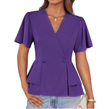 Imagem de Blusa feminina GRACE KARIN, casual de verão, roxa M