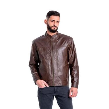 Imagem de Jaqueta de Couro Sport Marrom Café - Parra Couros, GG