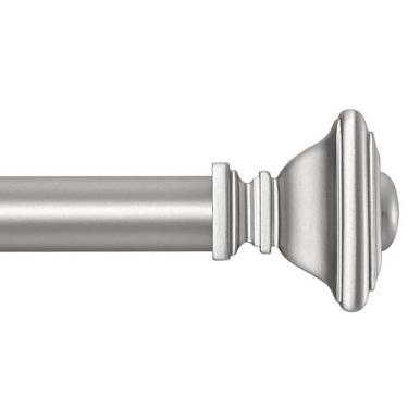 Imagem de Varão de cortina BRIOFOX Silver ajustável de 122 a 213 cm Heavy Duty