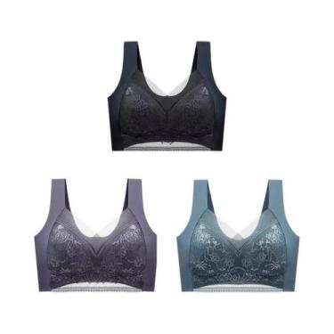 Imagem de Conjunto De Lingerie Feminina plus Size Com Sutiã Push up De Renda E D