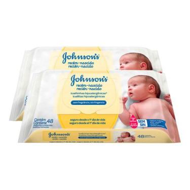 Imagem de Kit 2 Toalhas Umedecidas Johnson's Baby Recém Nascido 48 Unidades - JX