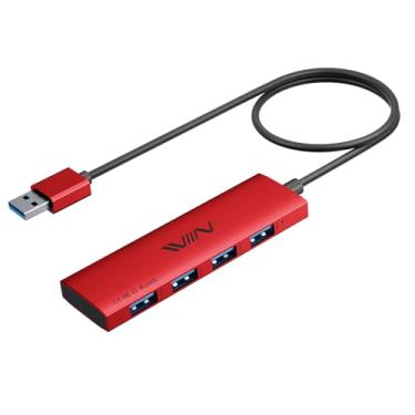 Imagem de Hub USB 3.0, extensor divisor USB de 4 portas, adaptador portátil, hub de dados multiportas para laptop, Xbox, pen drive, HDD, console, câmera, teclado, mouse, Windows, Mac OS PC, não projetado para