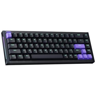 Imagem de NuPhy Teclado para jogos X BH65 com interruptor magnético totalmente em alumínio, 65% 68 teclas, acionamento rápido, teclado com efeito Hall personalizado, teclas PBT, taxa de pesquisa de 8K Hz