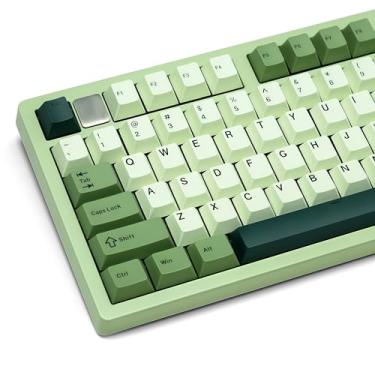 Imagem de dagaladoo Teclas PBT Double Shot, teclas Cherry Profile Keyboard Caps, Matcha Green Custom Keycaps 75% 125-key Set para 60% 65% 75% 100% Cherry Gateron MX teclado mecânico