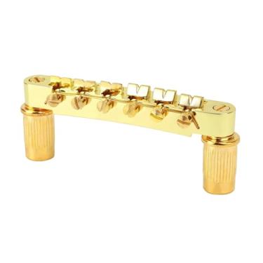 Imagem de Banworks Ponte de selim para guitarra elétrica Tune-O-Matic Bridge 52,5 mm (2-1/40.6 cm) espaçamento de cordas para guitarras Epiphone EPI LP Les Paul/SG Style JT/GDQQ-03 Golden