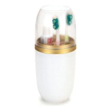 Imagem de Porta Escovas Tampa Creme Pasta De Dente Branco Com Dourado - Arthi