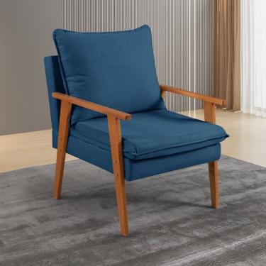 Imagem de Poltrona Decoratva para Sala de Estar Efatá Azul
