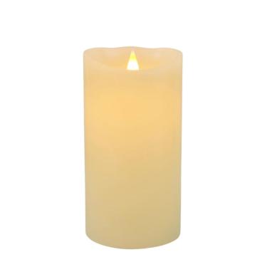 Imagem de Vela De Led Cintilante Decorativa Redonda 17,5X9Cm Parafina