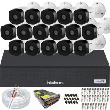 Imagem de Kit Cftv 16 Câmeras Full Hd 1220b 1080p Intelbras Dvr 3116c Inteligênc
