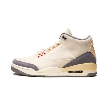 Imagem de Nike Tênis masculino Air Jordan 3 Retro Muslin DH7139-100, Musselina/University-red-cement Grey-Sail, 45