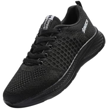 Imagem de Beita Tênis de corrida feminino, antiderrapante, respirável, para academia, viagem, trabalho, Preto completo, 38