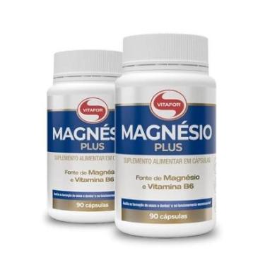 Imagem de kit 2 Magnésio Plus 90 caps Vitafor-Unissex