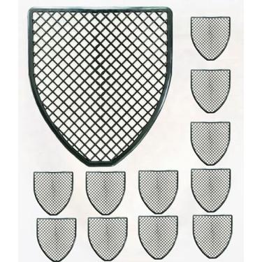 Imagem de Tapetes de mictório (pacote com 6, 12, 24) - Tapete de mictório de banheiro para chão - Tapetes comerciais pretos para banheiro masculino (12, preto)