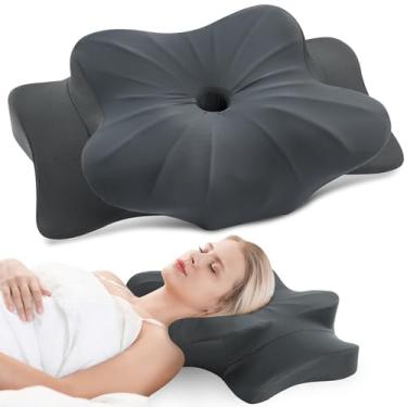 Imagem de Travesseiro cervical de pescoço para alívio da dor no pescoço – travesseiro cervical de espuma de memória, travesseiro ortopédico de suporte de pescoço, travesseiro lateral refrescante para dormir de