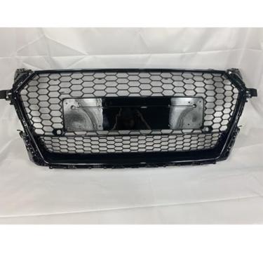 Imagem de Kit de carroceria de grade decorativa para para-choques de carro Grade de corrida compatível com a peça externa TTRS 2015-2018 (modelo preto com tração nas quatro rodas)