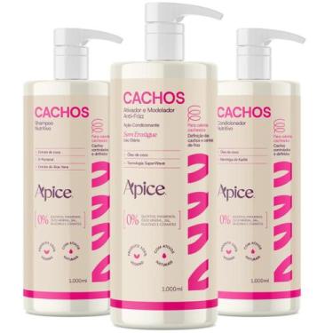Imagem de Kit Apice Cachos Nutritivo Novo Shampoo 1L Condicionador 1L Ativador M