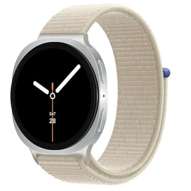 Imagem de Pulseiras de nylon para Samsung Galaxy Watch 8 de 40 mm e 44 mm/8 Classic 46 mm masculino/feminino, pulseira esportiva de tecido macio para Samsung Galaxy Watch 8 Classic de 46 mm/8 44 mm e 40 mm