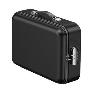 Imagem de MERIGLARE Caixa de documentos à prova de fogo com fechadura, bolsa, isolamento térmico, organizador de arquivos portátil de rígida para documentos