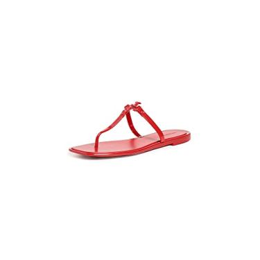 Imagem de Tory Burch Sandálias femininas Roxanne Jelly, Vermelho brilhante/vermelho brilhante, 7