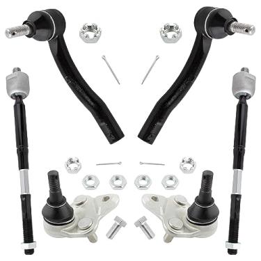 Imagem de BOXI Kit de suspensão dianteira (4) haste de direção frontal + (2) junta esférica dianteira adequada para Toyota Corolla 2003 2004 2005 2006 2007 2008 | Substitui EV470 ES80431 ES80432 K90309