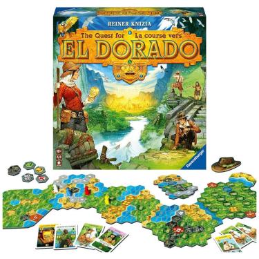 Imagem de Jogo de Tabuleiro de Estratégia Ravensburger The Quest for El Dorado - Diversão Garantida para Crianças e Adultos!