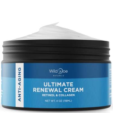 Imagem de Creme Retinol para o Rosto - Creme noturno Retinol: O melhor corretor de manchas escuras, creme firmador de pescoço, creme de rugas para o rosto, creme de colágeno e hidratante de ácido hialurônico com manteiga de karité + vitamina E -118 g