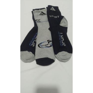 Imagem de Meia esport poliéster com algodão pacote c 3 - Rainha da lingerie