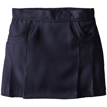 Imagem de Nautica Saia de scooter plissada de uniforme escolar para meninas com shorts, cintura de malha e bolsos funcionais, Azul marino, 4