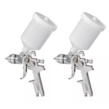 Imagem de Kit Com 2 Pistola De Pintura H827p Hvlp 1,4mm 600ml Pdr