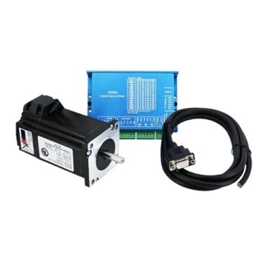 Imagem de 1 kit servo híbrido nema24 3NM EN 60HSE3N-D25 +HSS60 Motor de passo de circuito fechado + 2M Linha de código