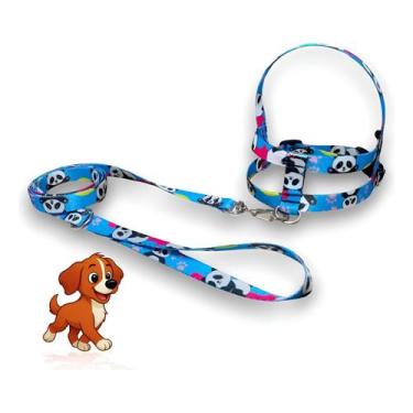 Imagem de Peitoral Coleira Com Guia Passeio Pet Para Cães Cachorro N0 - Lari Pet