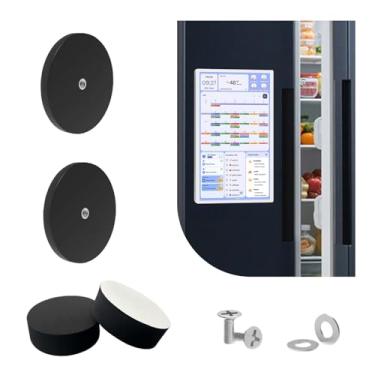 Imagem de Suporte magnético de geladeira para calendário de claraboia de 38 cm | Fácil de montar e remover | Revestimento de borracha sem arranhões | 2 suportes magnéticos poderosos e 2 almofadas de espuma |