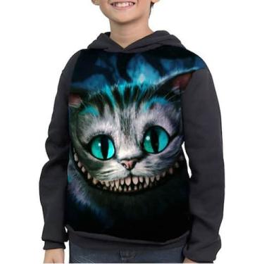 Imagem de Moletom Infantil Alice No Pais Das Maravilhas Gato Risonho - smoke, Pr