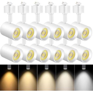 Imagem de Cabeças de iluminação de trilhos LED VanoPee, pacote com 12 unidades, 