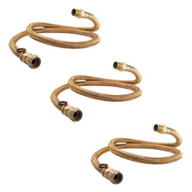 Imagem de Kit 3un Mangueira de cobre para gás 1,20m 1/2" Gás Encanado Selo Inmet
