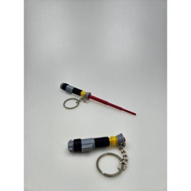 Imagem de Chaveiro sabre de luz impresso em 3d miniatura - bazar do saara