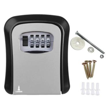 Imagem de Mini Cofre de Parede com Segredo Lorben Senha Alterável Guarda Chaves 