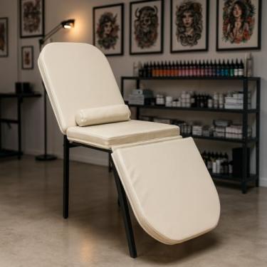 Imagem de Maca Fixa 3 Posições Reclinável Tatuagem Estética Massagem Compact (Rosé)