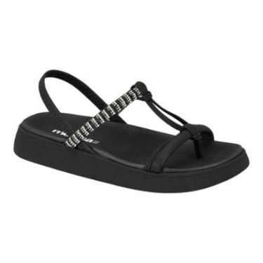 Imagem de Sandalia Moleca 5469.118 Flat Salto Papete Flatform Elastico Feminino-Feminino