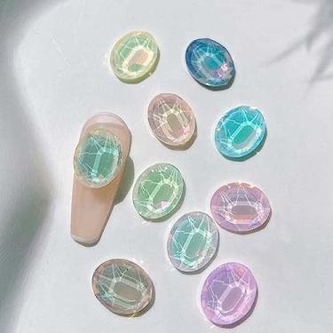 Imagem de Joias de unhas Aurora Decorações Cor Aleatória Estrelas Manicure Japonês Rômbico Acessórios para Unhas para Mulheres (F-10 peças)