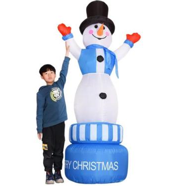 Imagem de Boneco De Neve Natal Inflavel Grande Giratorio Natalino Decoraçao Merr