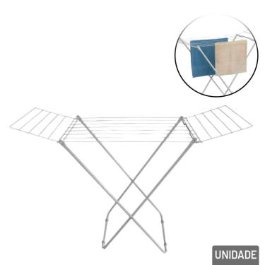 Imagem de Varal de Chão 140m Ferro Dobrável Portátils - Tudo em Caixa