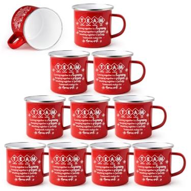 Imagem de Norme Presentes de time de Natal a granel para funcionários colegas de trabalho Welcome Team Canecas esmaltadas 340 g presente de agradecimento para professores farmácias enfermeiros cuidados