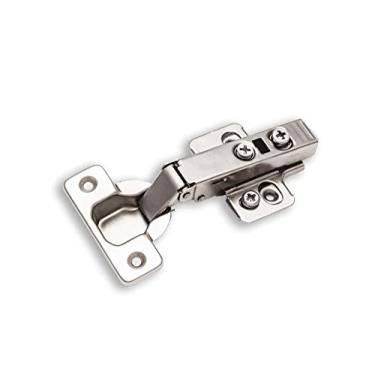 Imagem de Berta Pacote com 6 dobradiças europeias com sobreposição completa sem moldura, 110° ajustável em 3D, dobradiças de porta de armário de cozinha ocultas de encaixe com parafusos - Ideal para armários